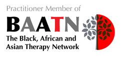 Logo denoting membership of the Black, African and Asian Therapy Network