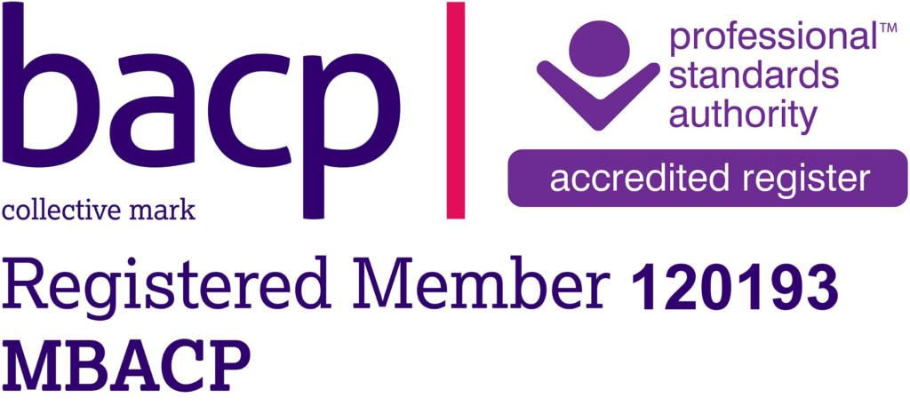 Logo showing Registered Membership of British Association for Counselling and Psychotherapy
